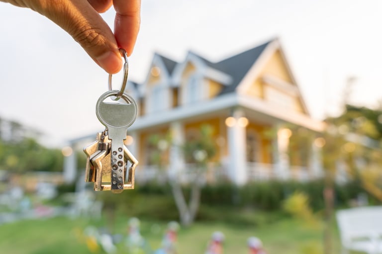 Beautiful home with keys for new owner